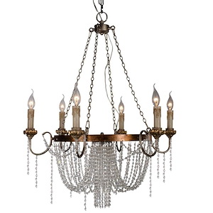 Valentina - 6 Light Chandelier-31 Inches Tall and 30 Inches Wide