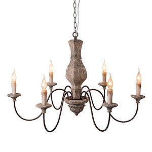 Dorotea - 6 Light Chandelier-25 Inches Tall and 38 Inches Wide