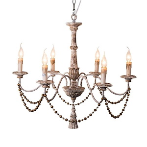 Enria - 6 Light Chandelier-29 Inches Tall and 31 Inches Wide