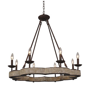 Vanda - 8 Light Chandelier-32 Inches Tall and 34 Inches Wide
