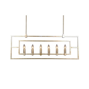 Daniela - 6 Light Chandelier-15 Inches Tall and 40 Inches Wide