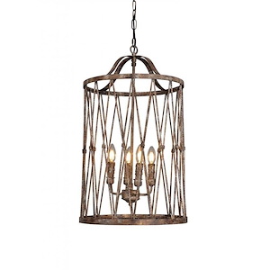 Kara - 4 Light Chandelier-28 Inches Tall and 16 Inches Wide