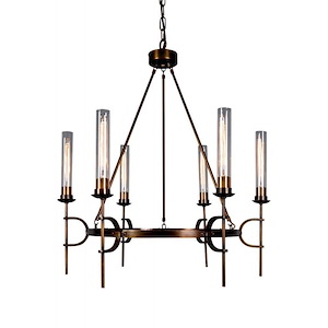 Evelina - 6 Light Chandelier-40 Inches Tall and 35 Inches Wide