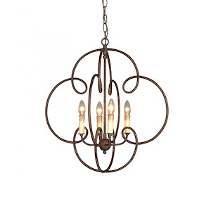 Sonia - 4 Light Chandelier-26 Inches Tall and 24 Inches Wide