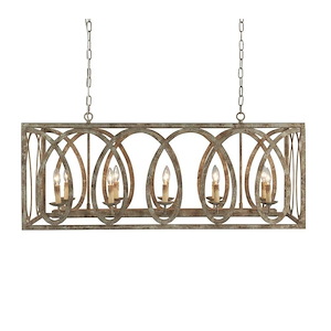 Palma - 10 Light Chandelier-45 Inches Tall and 17 Inches Wide