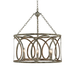 Palma - 6 Light Small Round Chandelier-17 Inches Tall and 29 Inches Wide - 1147874