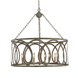 Palma - 8 Light Large Round Chandelier-17 Inches Tall and 36 Inches Wide - 1153432
