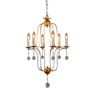 Galina - 6 Light Chandelier-29 Inches Tall and 19 Inches Wide