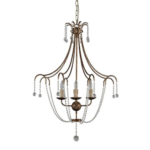 Aria - 4 Light Chandelier-38 Inches Tall and 28 Inches Wide