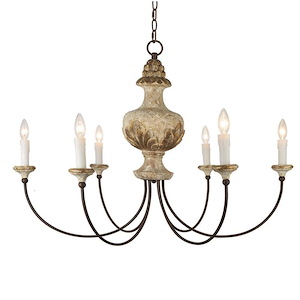 Galiana - 6 Light Chandelier-27 Inches Tall and 38 Inches Wide