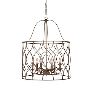 Tabby - 6 Light Round Chandelier-31 Inches Tall and 25 Inches Wide