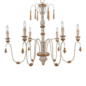 Morena - 6 Light Chandelier-32 Inches Tall and 37 Inches Wide