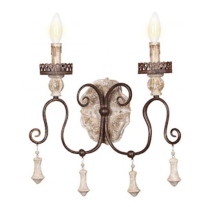 Laconia - 2 Light Wall Sconce-15 Inches Tall and 12 Inches Wide