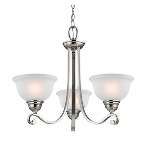 Hamilton - 3 Light Chandelier-21 Inches Tall and 25 Inches Wide