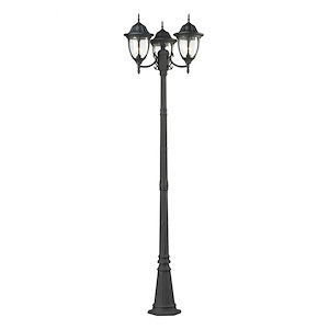 Outdoor Essentials - 3 Light Outdoor Post Mount-91 Inches Tall and 26 Inches Wide