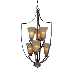 Foyer - 6 Light Chandelier-39 Inches Tall and 21 Inches Wide - 1336257