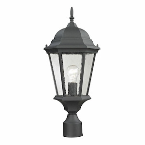 Temple Hill - 1 Light Outdoor Post Mount-18 Inches Tall and 10 Inches Wide