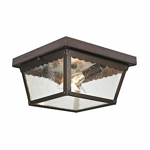 Springfield - 2 Light Outdoor Flush Mount-6 Inches Tall and 10 Inches Wide - 1336266