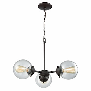 Beckett - 3 Light Chandelier In Modern Style-16 Inches Tall and 22 Inches Wide