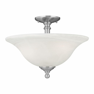 Riva - 3 Light Semi-Flush Mount-11.5 Inches Tall and 16 Inches Wide
