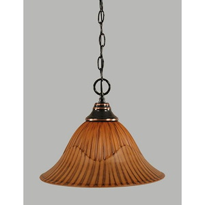 Any - 1 Light Chain Hung Pendant-11 Inches Tall and 14 Inches Wide