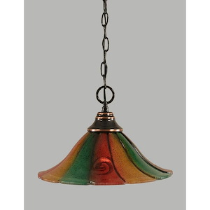 Any - 1 Light Chain Hung Pendant-9.25 Inches Tall and 14 Inches Wide - 356662