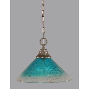 Any - 1 Light Chain Hung Pendant-9.75 Inches Tall and 12 Inches Wide
