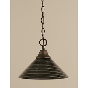 Any - 1 Light Chain Hung Pendant-9.25 Inches Tall and 12 Inches Wide