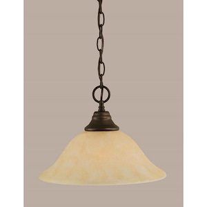Any - 1 Light Chain Hung Pendant-9.5 Inches Tall and 12 Inches Wide