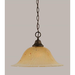 Any - 1 Light Chain Hung Pendant-11 Inches Tall and 17 Inches Wide