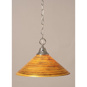 Any - 1 Light Chain Hung Pendant-9.75 Inches Tall and 16 Inches Wide