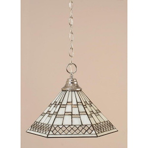 Any - 1 Light Chain Hung Pendant-11.75 Inches Tall and 16 Inches Wide - 356656