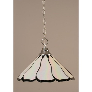 Any - 1 Light Chain Hung Pendant-11.25 Inches Tall and 16 Inches Wide - 356852