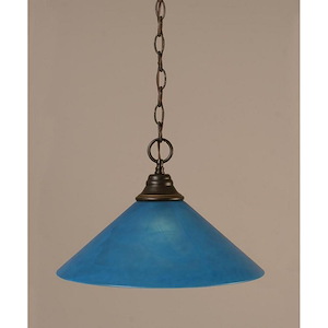 Any - 1 Light Chain Hung Pendant-10 Inches Tall and 16 Inches Wide