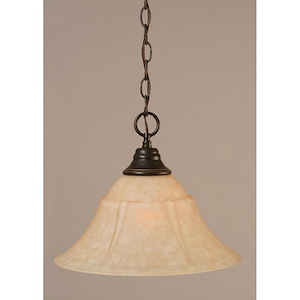 Any - 1 Light Chain Hung Pendant-10.75 Inches Tall and 14 Inches Wide