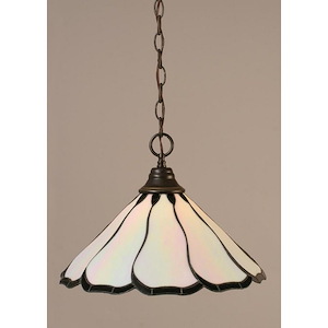 Any - 1 Light Chain Hung Pendant-11.75 Inches Tall and 16 Inches Wide