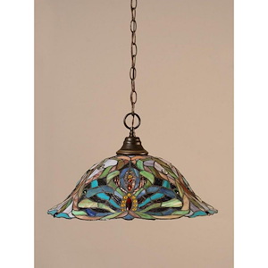 Any - 1 Light Chain Hung Pendant-11 Inches Tall and 19 Inches Wide - 356793