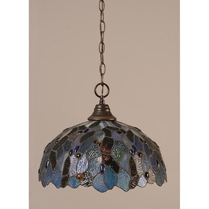 Any - 1 Light Chain Hung Pendant-12.25 Inches Tall and 16 Inches Wide