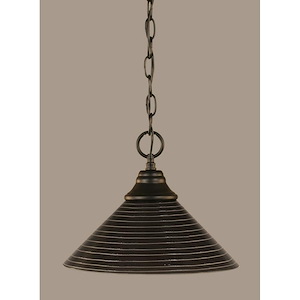 Any - 1 Light Chain Hung Pendant-9 Inches Tall and 12 Inches Wide - 398126