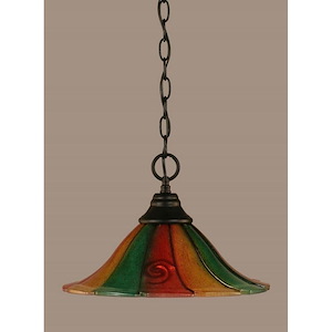Any - 1 Light Chain Hung Pendant-9 Inches Tall and 14 Inches Wide - 398081