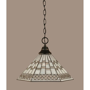 Any - 1 Light Chain Hung Pendant-12 Inches Tall and 16 Inches Wide