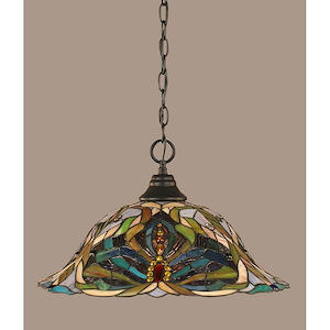 Any - 1 Light Chain Hung Pendant-10.75 Inches Tall and 19 Inches Wide - 398058