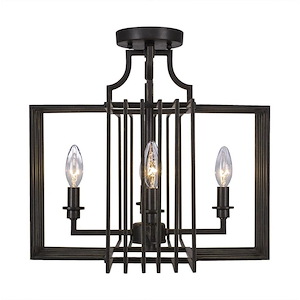 Sky Loft - 4 Light Semi-Flush Mount-15.75 Inches Tall and 16.5 Inches Wide