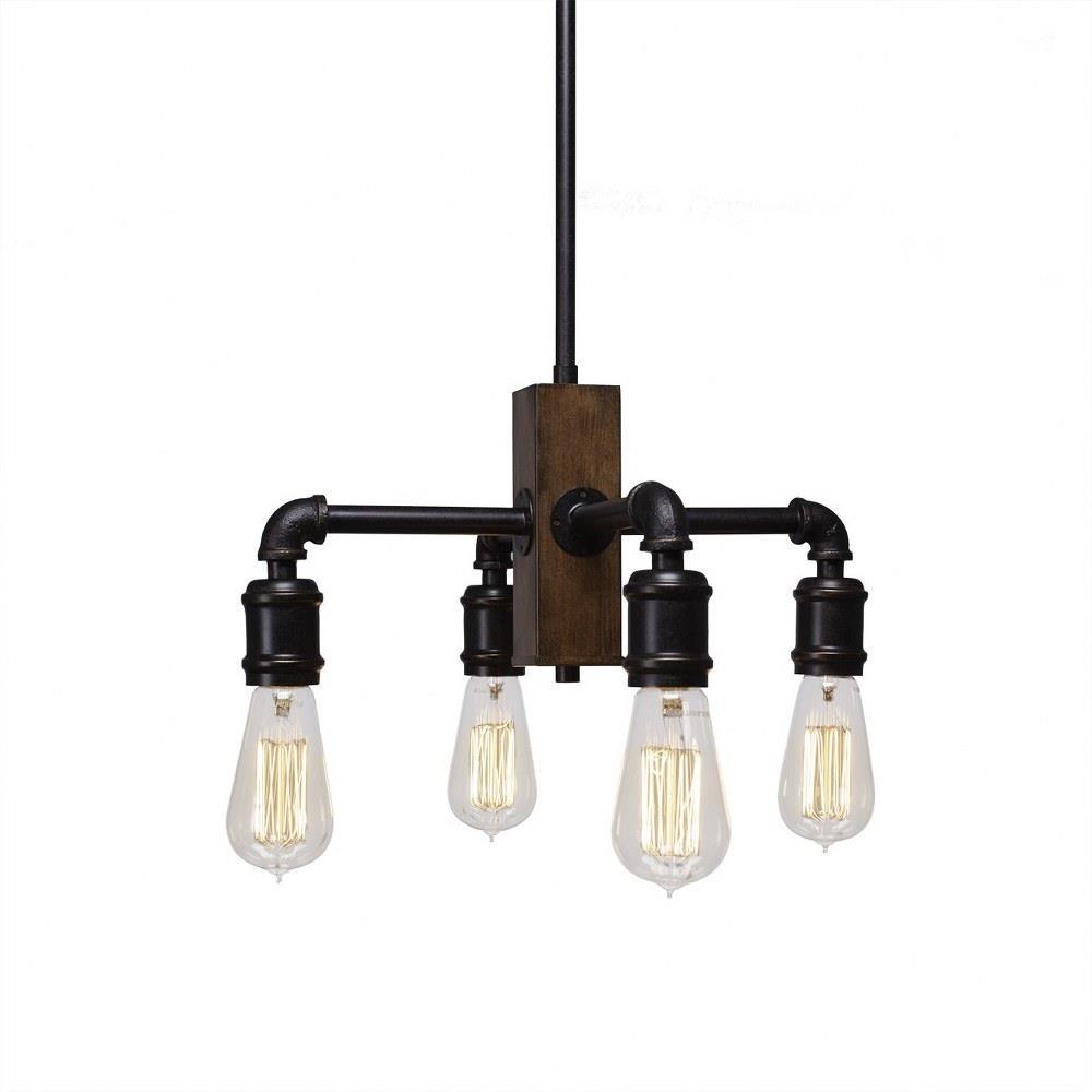 Toltec Lighting - 1138-AT18 - Portland - 4 Light Chandelier-17.25 Inches  Tall and 14.5 Inches Wide