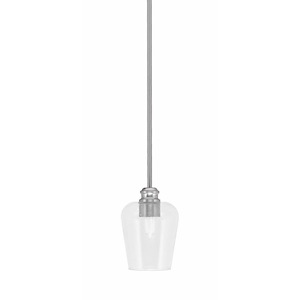 Edge - 1 Light Stem Hung Mini Pendant-7.5 Inche Tall and 5 Inches Wide