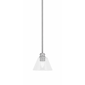 Edge - 1 Light Stem Hung Mini Pendant-6.25 Inche Tall and 7 Inches Wide