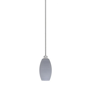 Edge - 1 Light Stem Hung Mini Pendant-10.75 Inche Tall and 5.5 Inches Wide