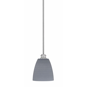 Edge - 1 Light Stem Hung Mini Pendant-9.5 Inche Tall and 8 Inches Wide