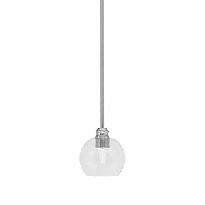 Edge - 1 Light Stem Hung Mini Pendant-6.5 Inche Tall and 5.75 Inches Wide