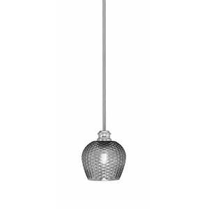 Edge - 1 Light Stem Hung Mini Pendant-6.5 Inche Tall and 6 Inches Wide